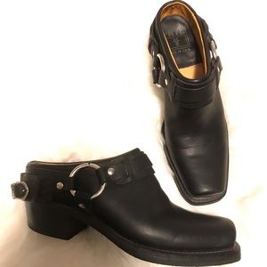 COPY - FRYE Belted Harness Mule Clogs